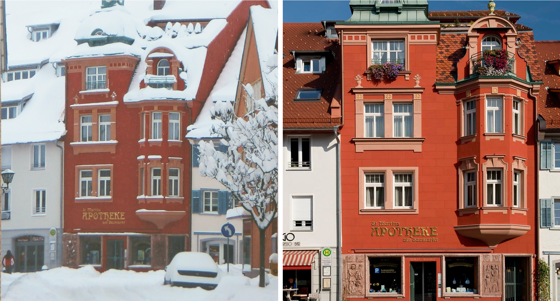 Apotheke Haus Bild 3 im Sommer und Winter