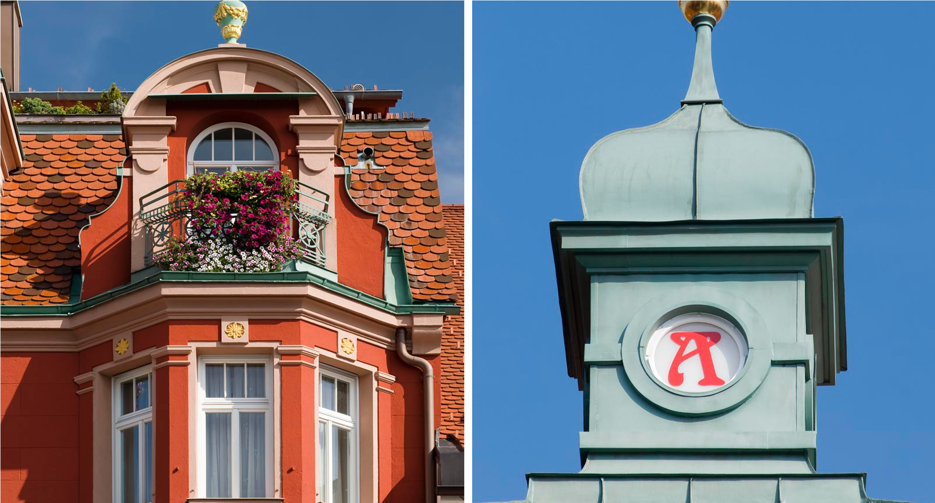 Apotheke Haus mit Turm und Balkon Bild 4